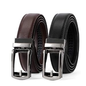 Mens 2pc Leather Ratchet Adjustable Dress Belts
